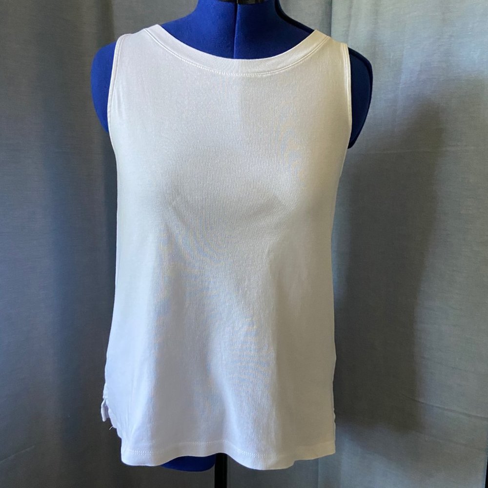 J. Jill white cotton tank top